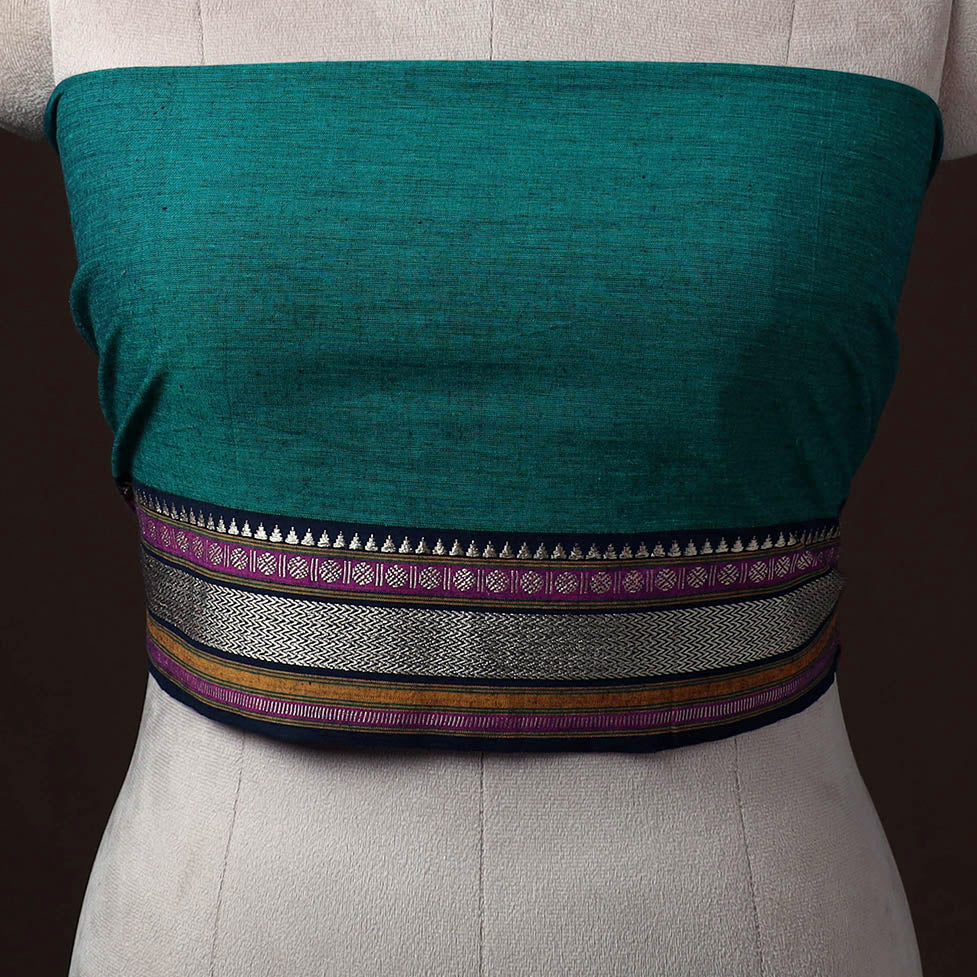 Dharwad Weave Cotton Blouse Piece 35 - Image 2