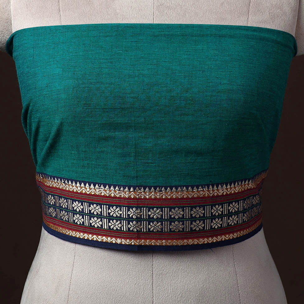 Dharwad Weave Cotton Blouse Piece 36 - Image 2