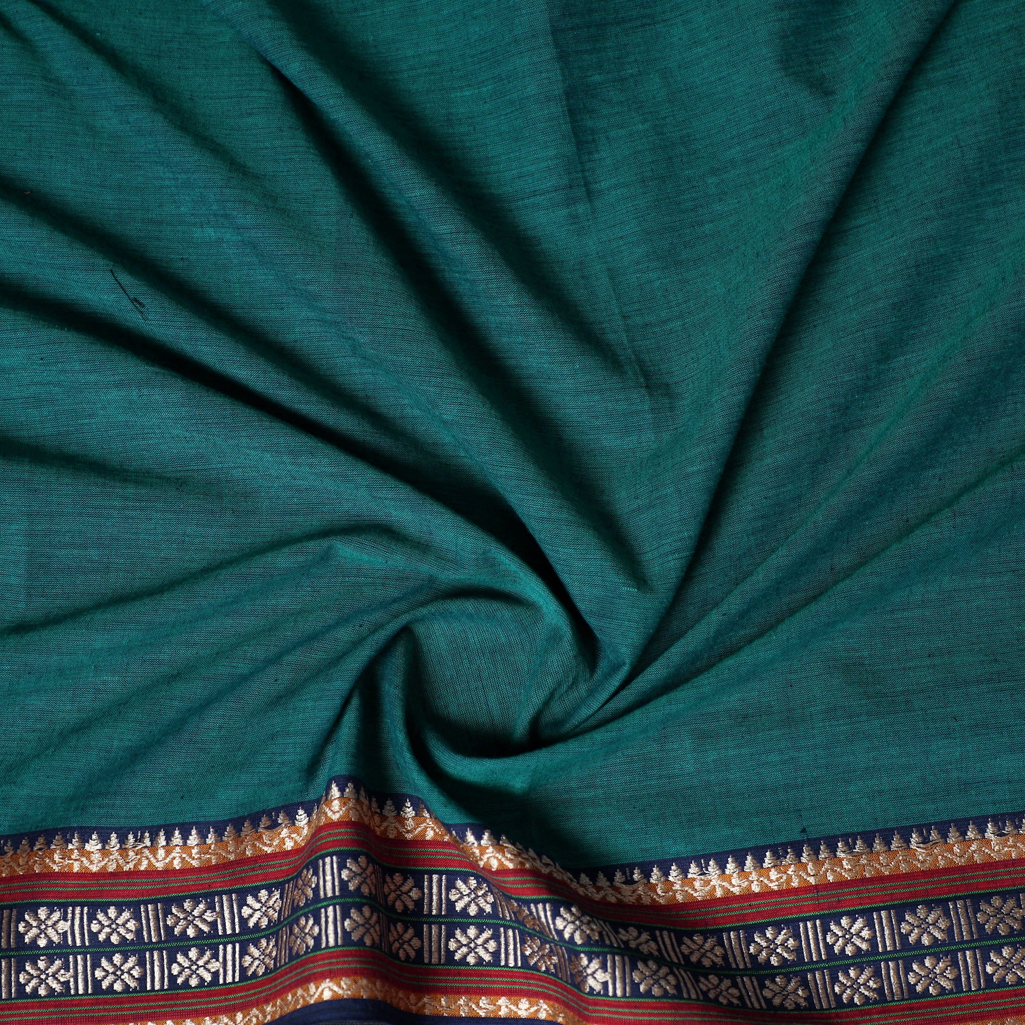 Dharwad Weave Cotton Blouse Piece 36 - Image 3