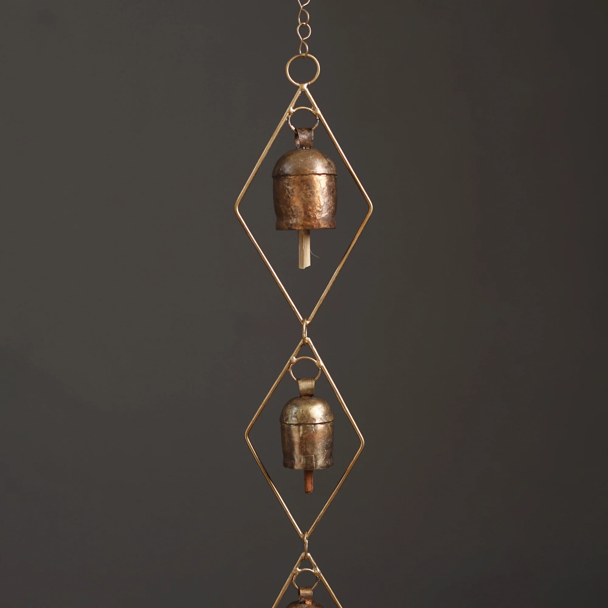 Diamond - Kutch Copper Coated 5 Bells Wind Chimes 22 - Image 2
