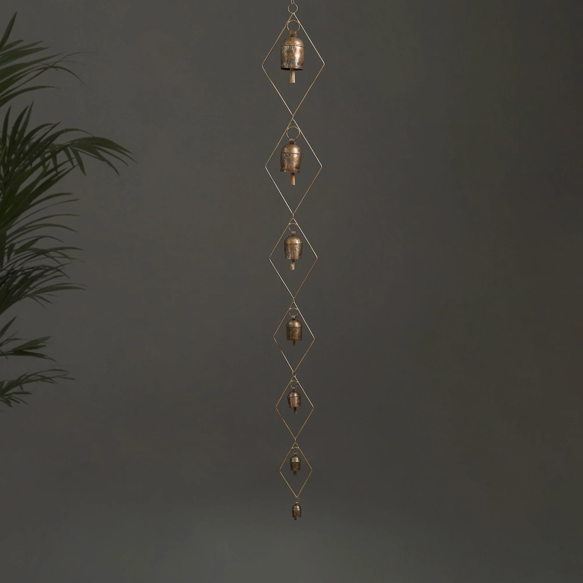 Diamond - Kutch Copper Coated 7 Bells Wind Chimes 16