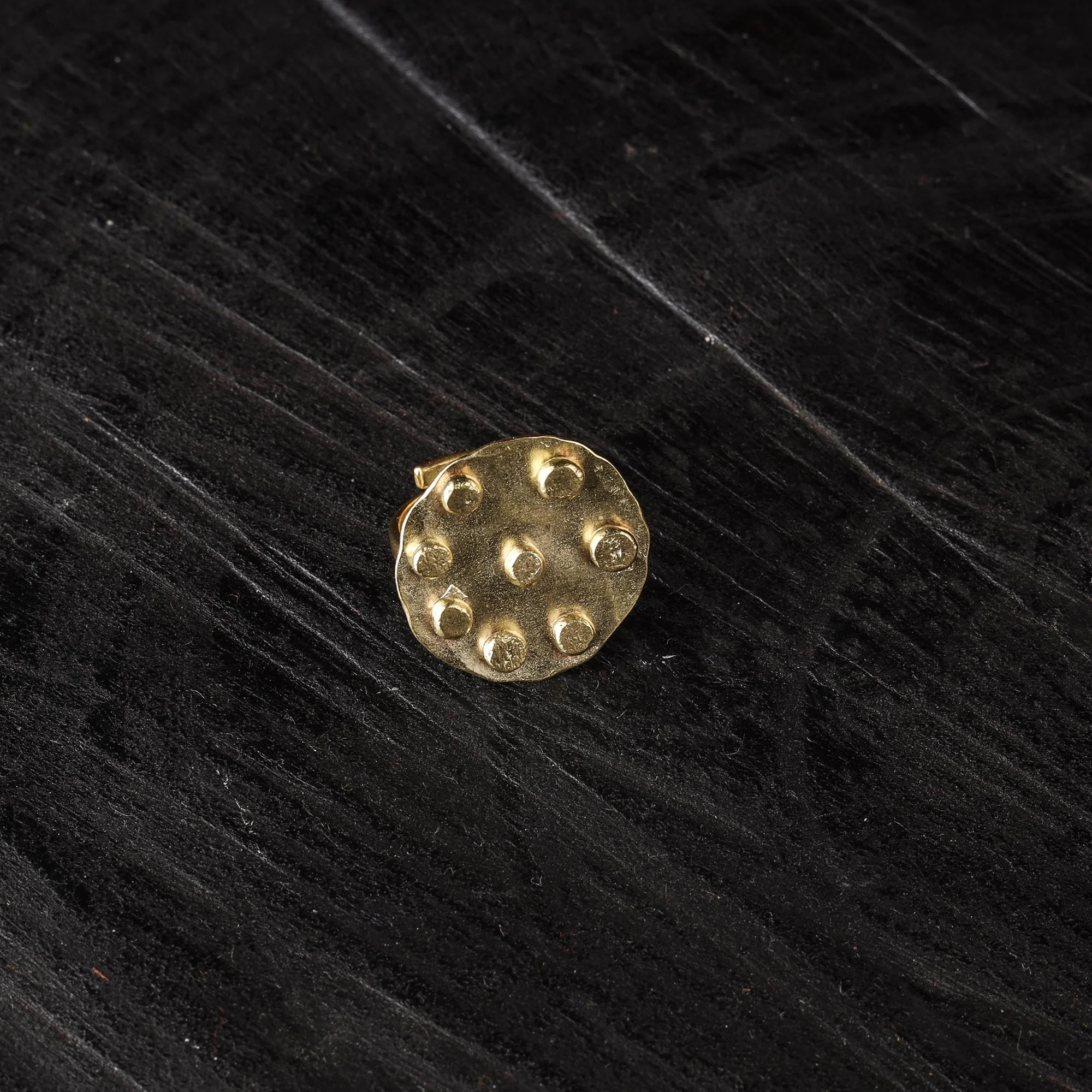Yellow - Dokra Brass Handcrafted Ring (Adjustable) 13