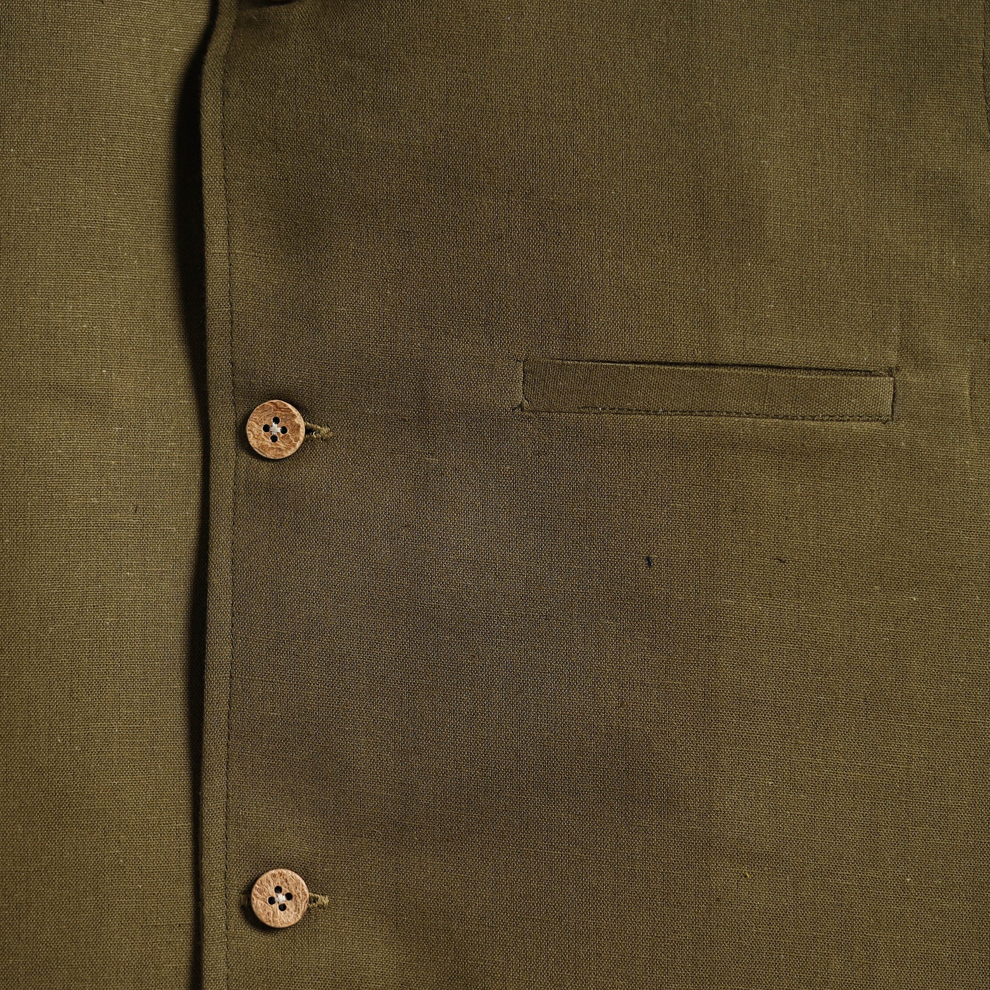 Green - Flex Cotton Men Plain Nehru Jacket 12 - Image 4