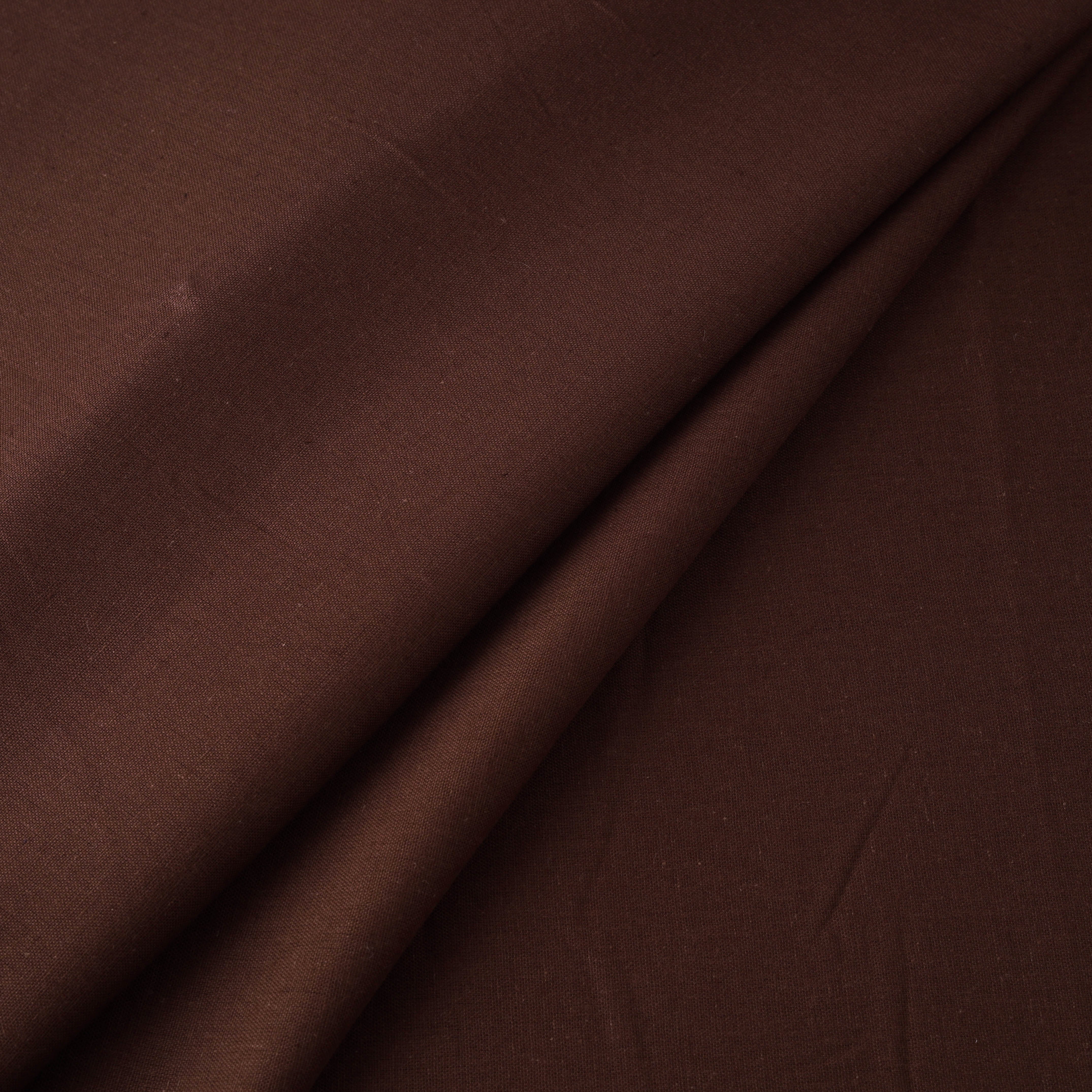 Brown - Flex Cotton Prewashed Plain Fabric 18 - Image 2