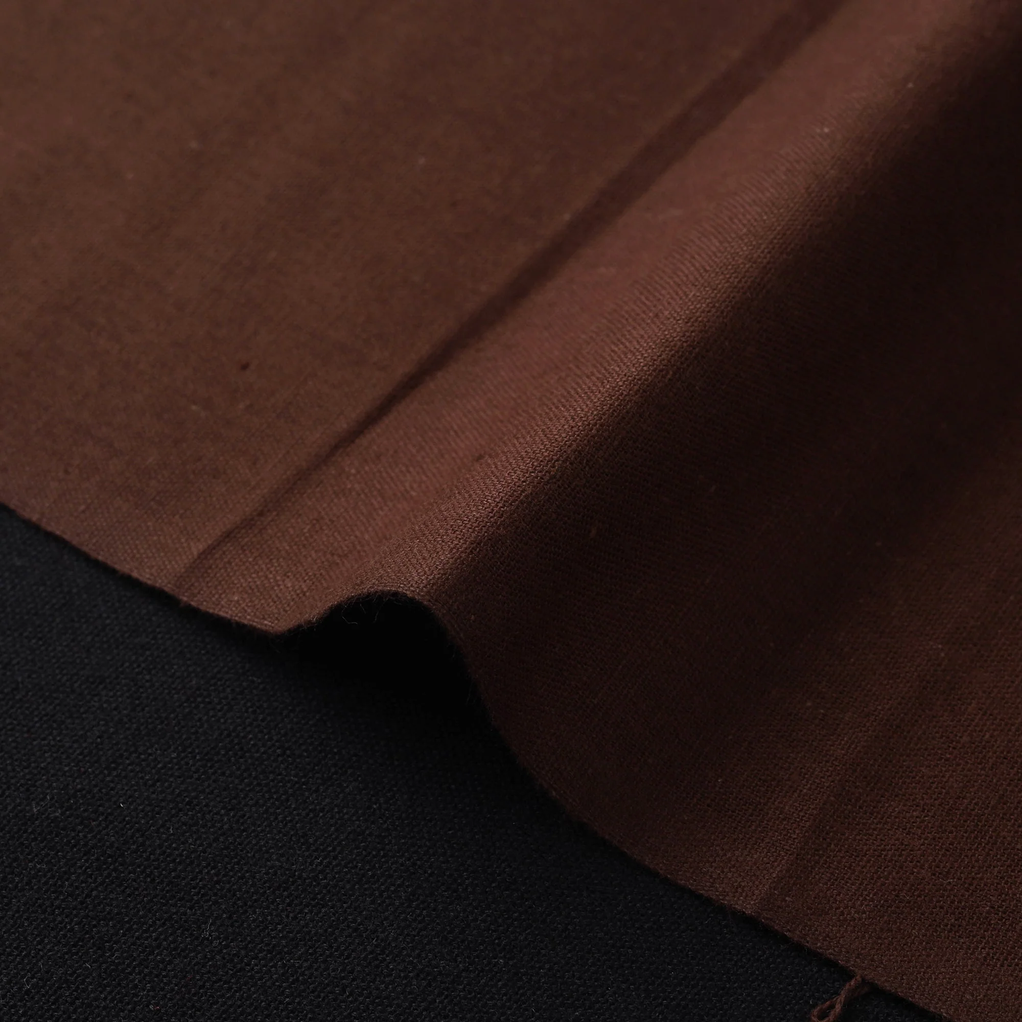 Brown - Flex Cotton Prewashed Plain Fabric 18 - Image 4