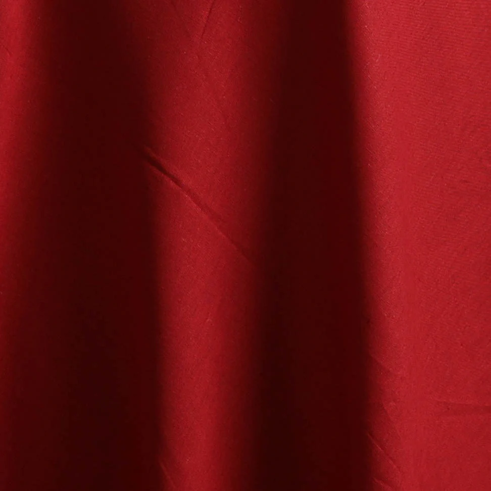Red - Flex Cotton Prewashed Plain Fabric 24 - Image 3