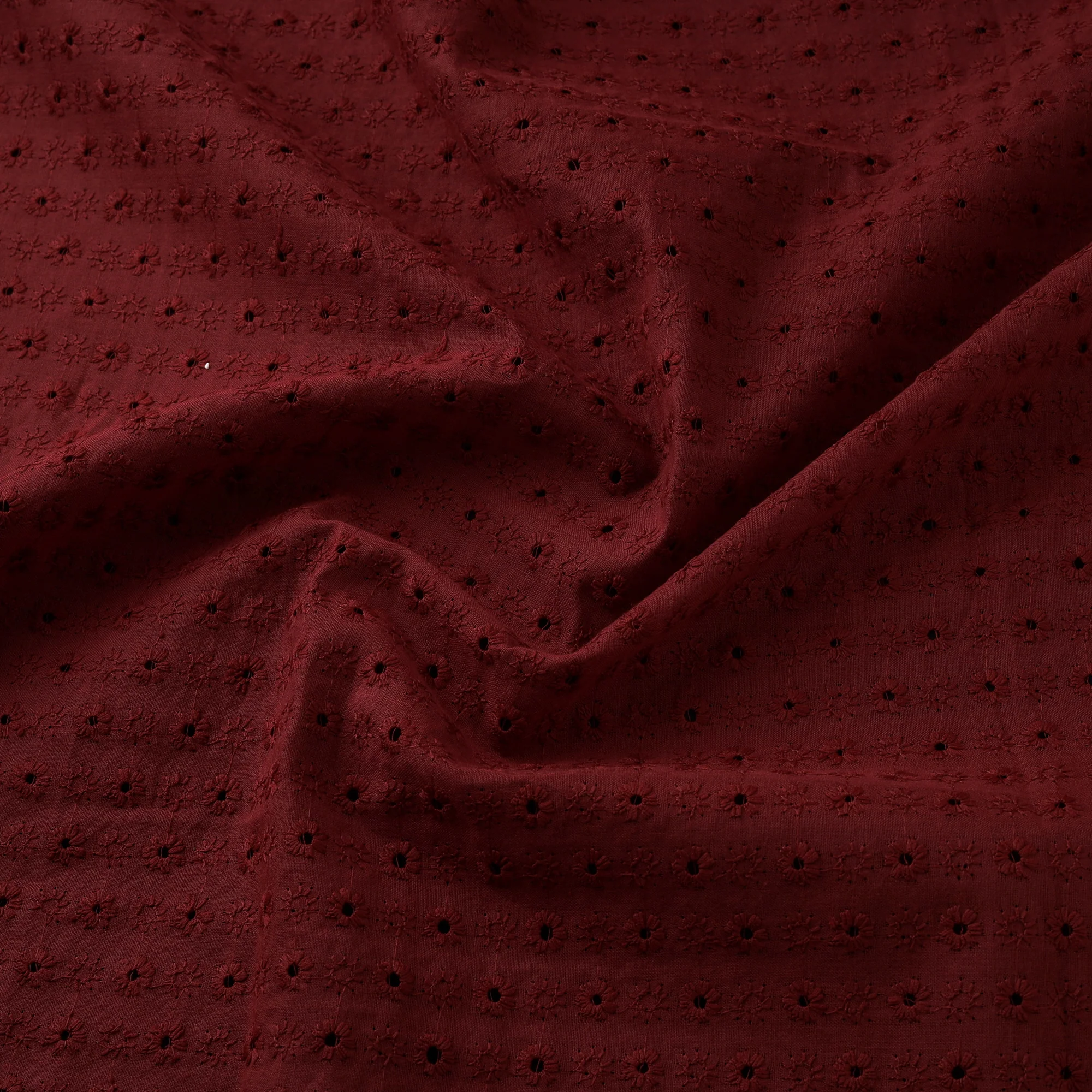 Floral Embroidered Cotton Hakoba Fabric 22 - Image 3