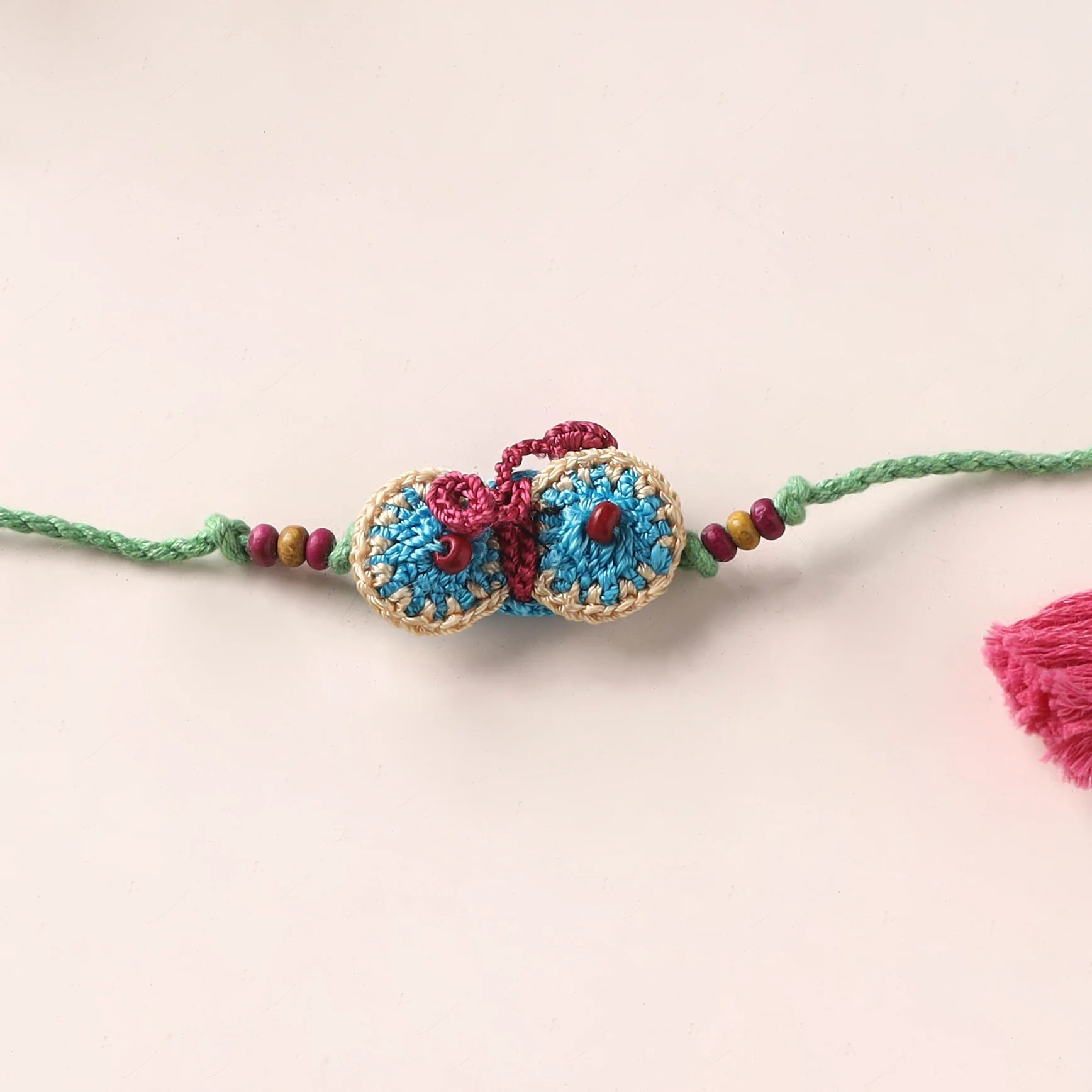 Flower - Handmade Crochet Rakhi by Samoolam 39 - Image 2