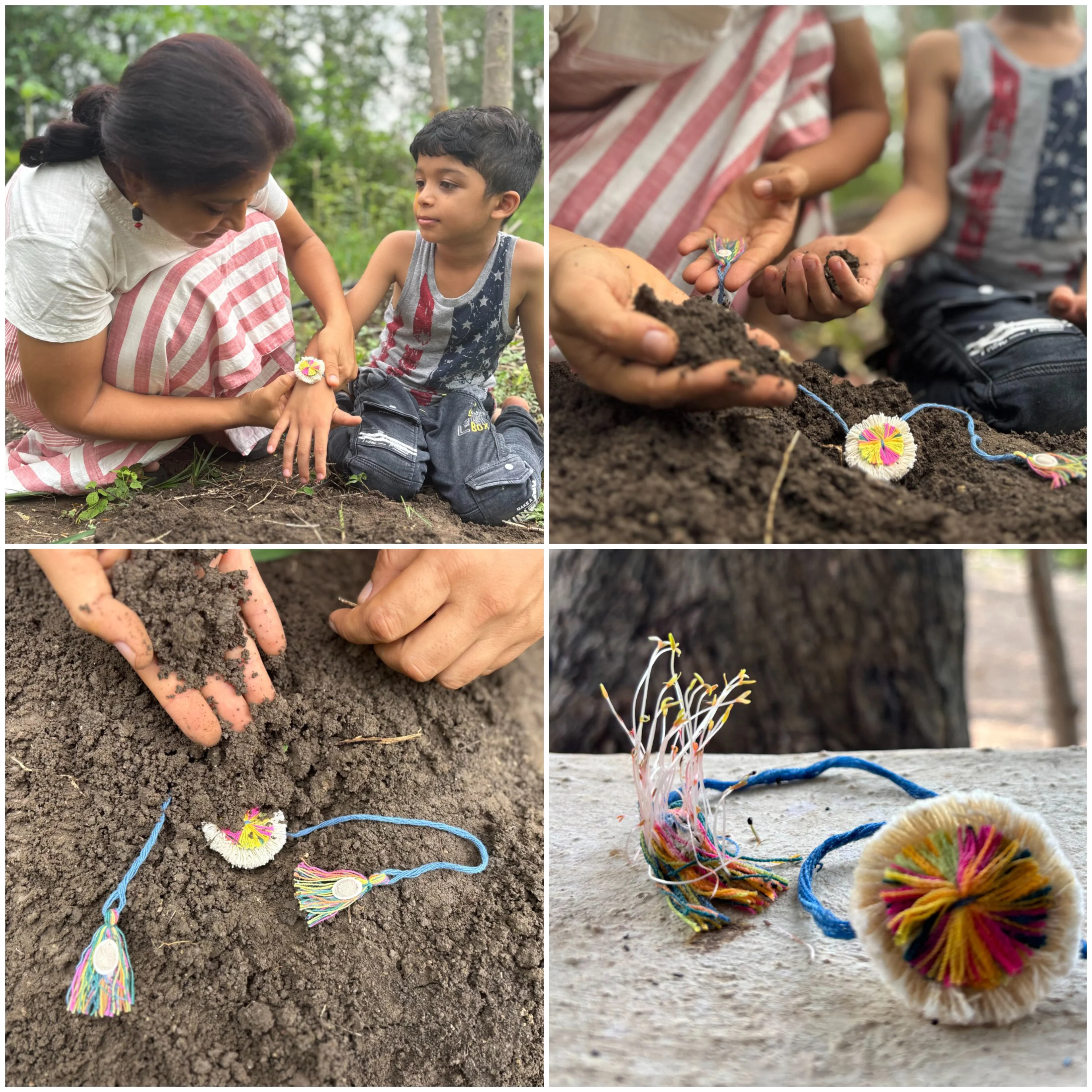 Flower - Handmade Eco-Friendly Plantable Seed Rakhi 06 - Image 4