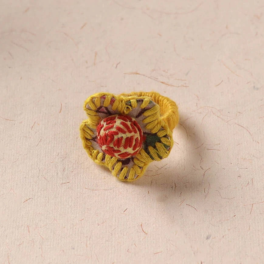 Flower - Handmade Fab Artwork Ring 27 - Image 2