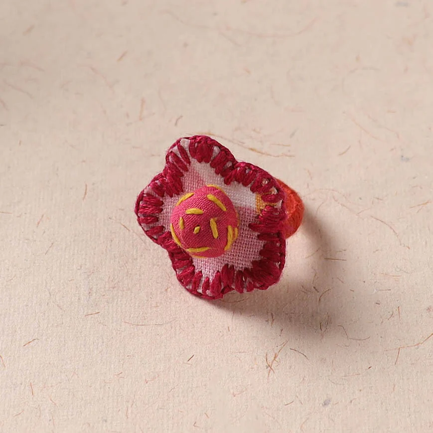 Flower - Handmade Fab Artwork Ring 32 - Image 2