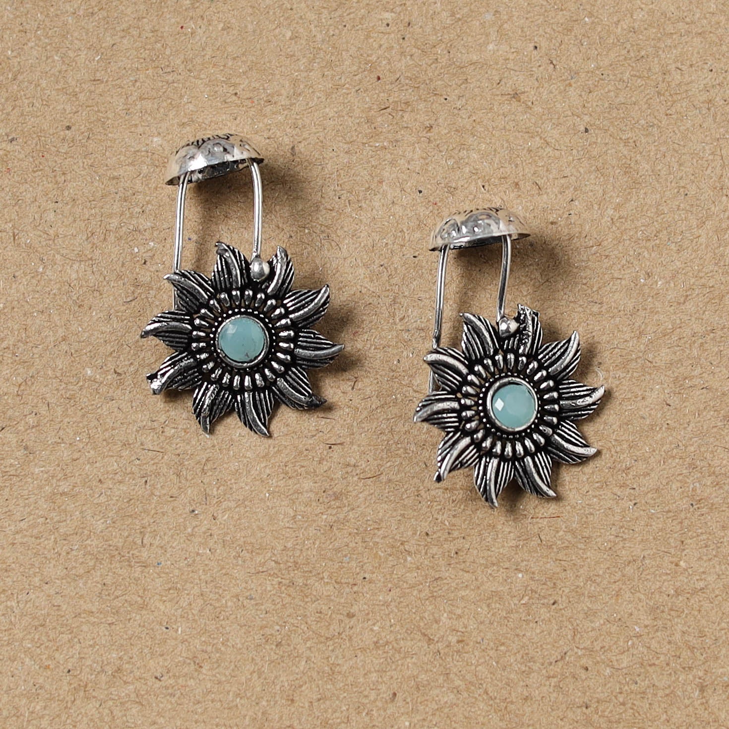 Grey - German Silver Plated Ear-Cuff Bugatti / Bugadi Earrings 04 - Image 2