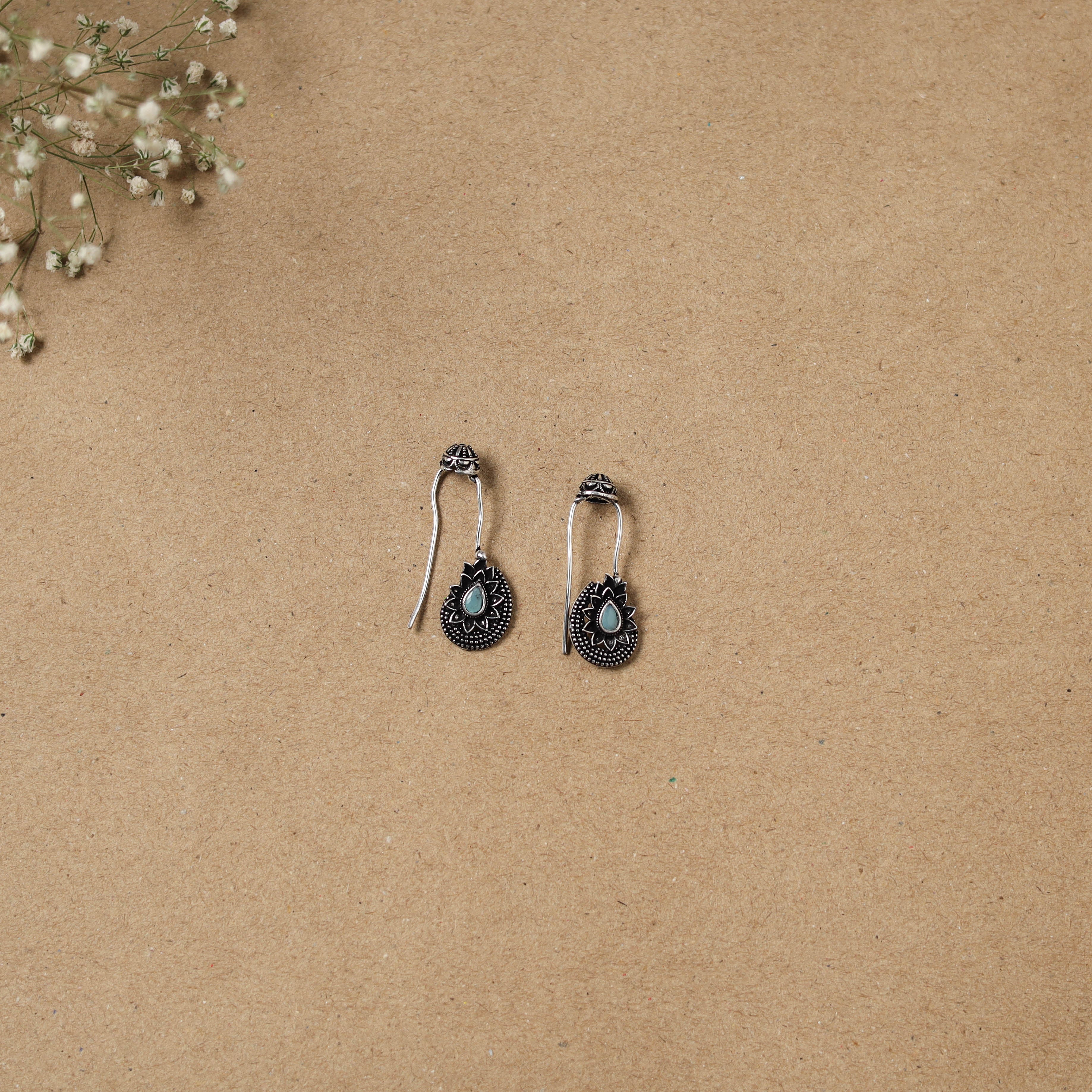 Black - German Silver Plated Ear-Cuff Bugatti / Bugadi Earrings 08