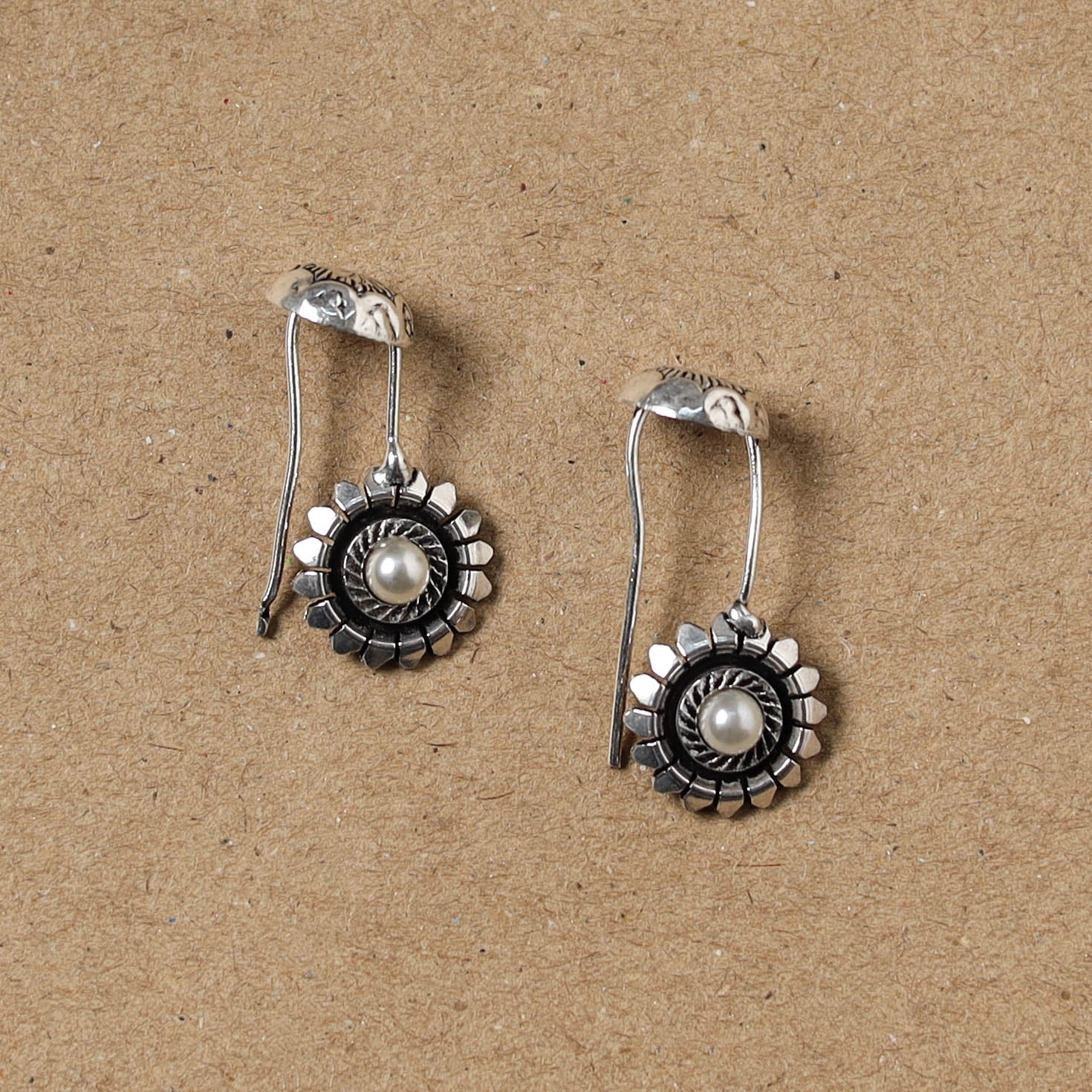 Grey - German Silver Plated Ear-Cuff Bugatti / Bugadi Earrings 15 - Image 2
