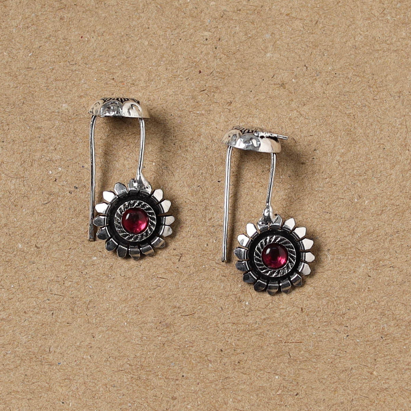Grey - German Silver Plated Ear-Cuff Bugatti / Bugadi Earrings 17 - Image 2