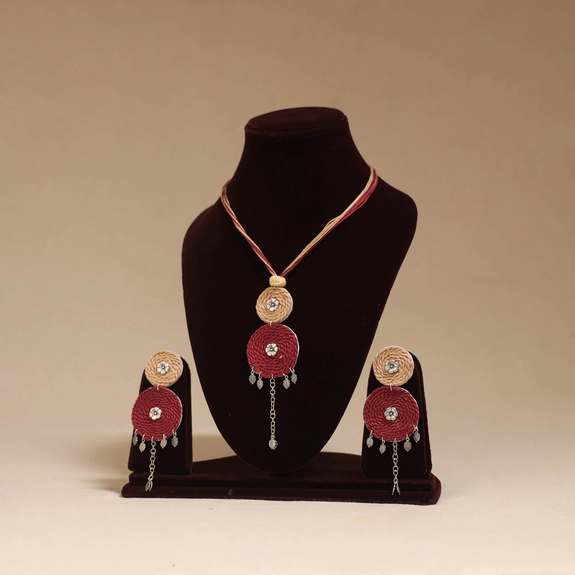 Multicolor - German Silver Thread Necklace Set 01