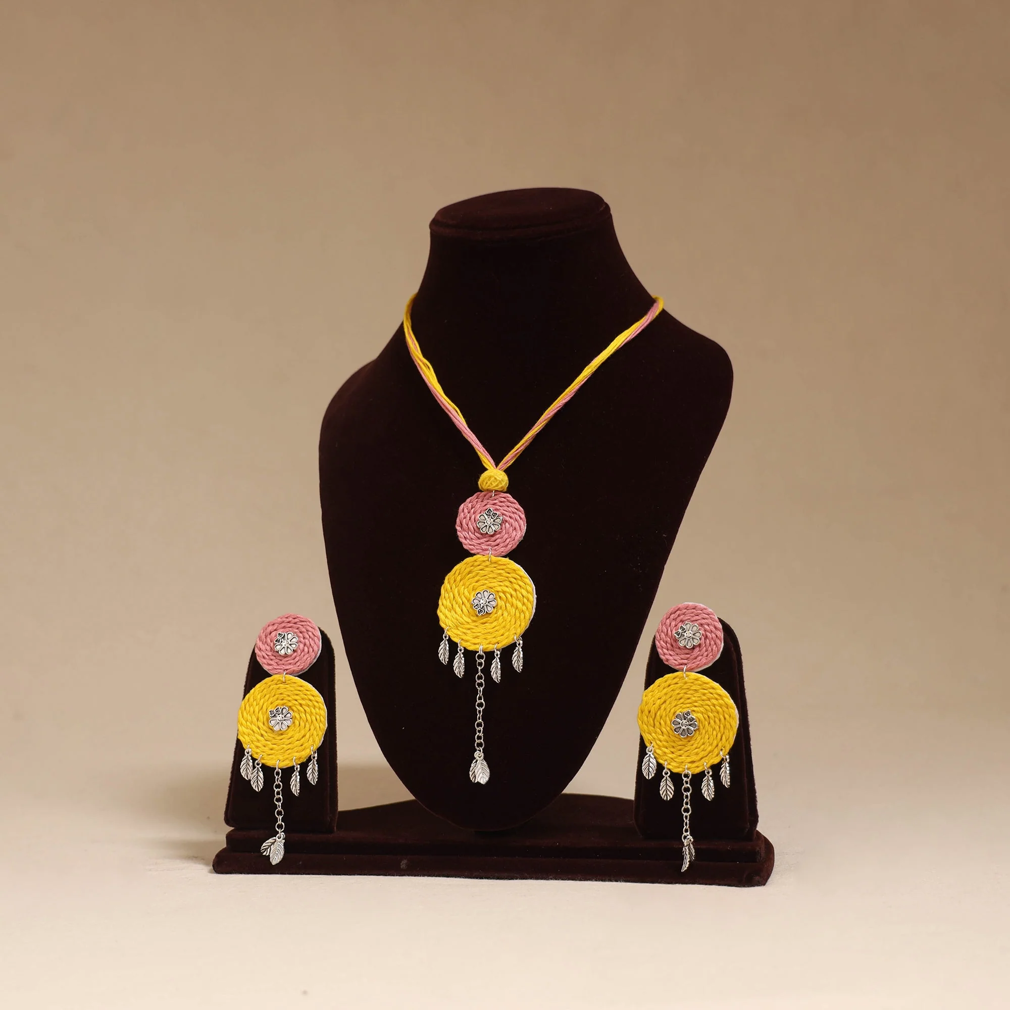 Multicolor - German Silver Thread Necklace Set 02