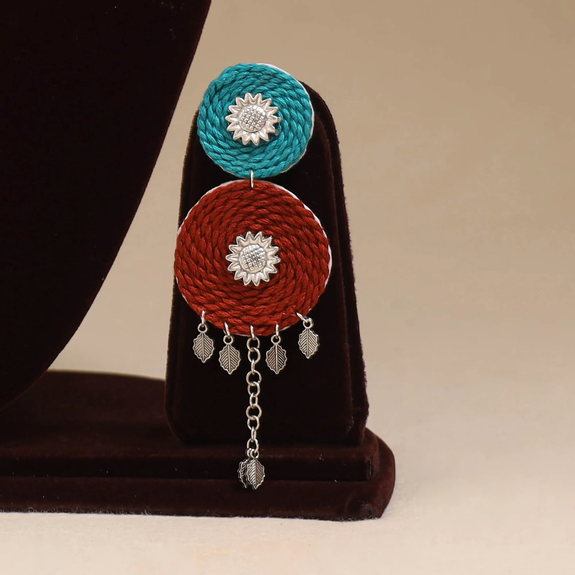 Multicolor - German Silver Thread Necklace Set 04 - Image 2