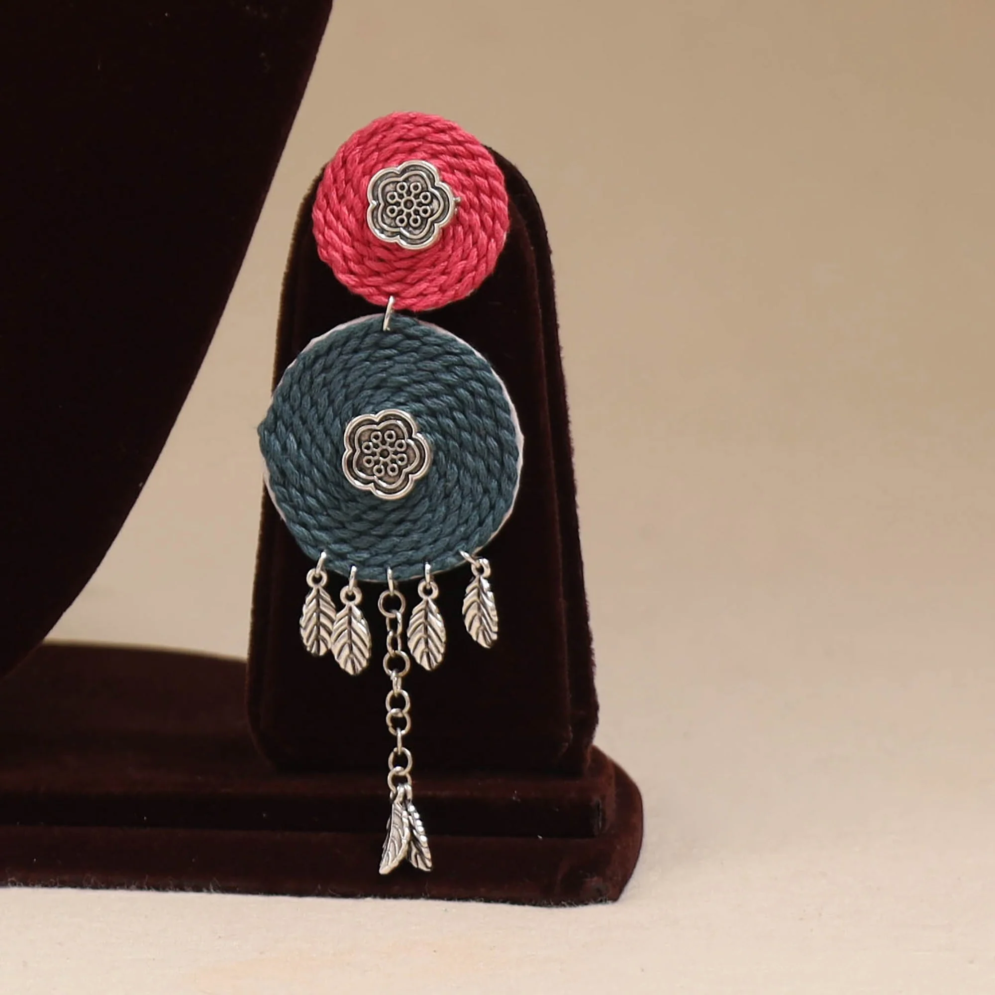 Multicolor - German Silver Thread Necklace Set 05 - Image 2