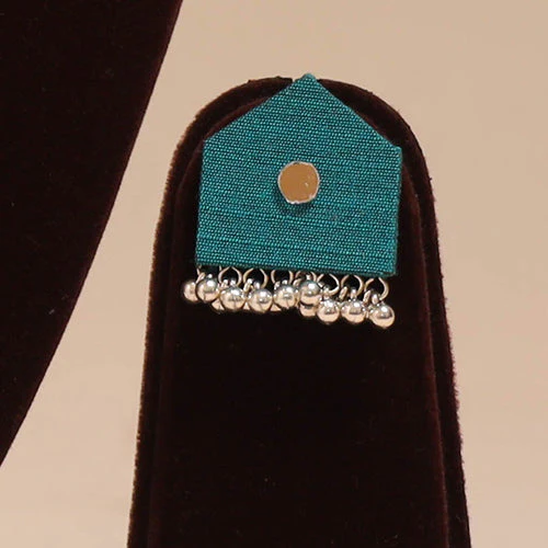 Ghungroo Mirror Work Fabart Necklace Set 02 - Image 3