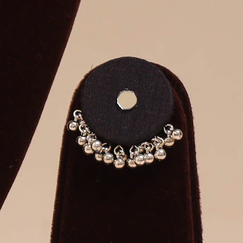 Ghungroo Mirror Work Fabart Necklace Set 05 - Image 3