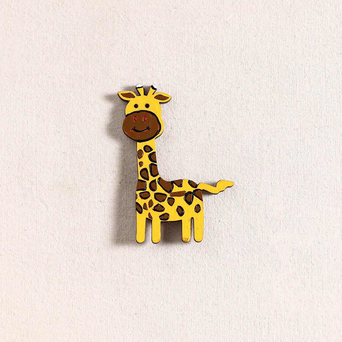 Giraffe Handpainted Fridge Magnet 54 - Image 2