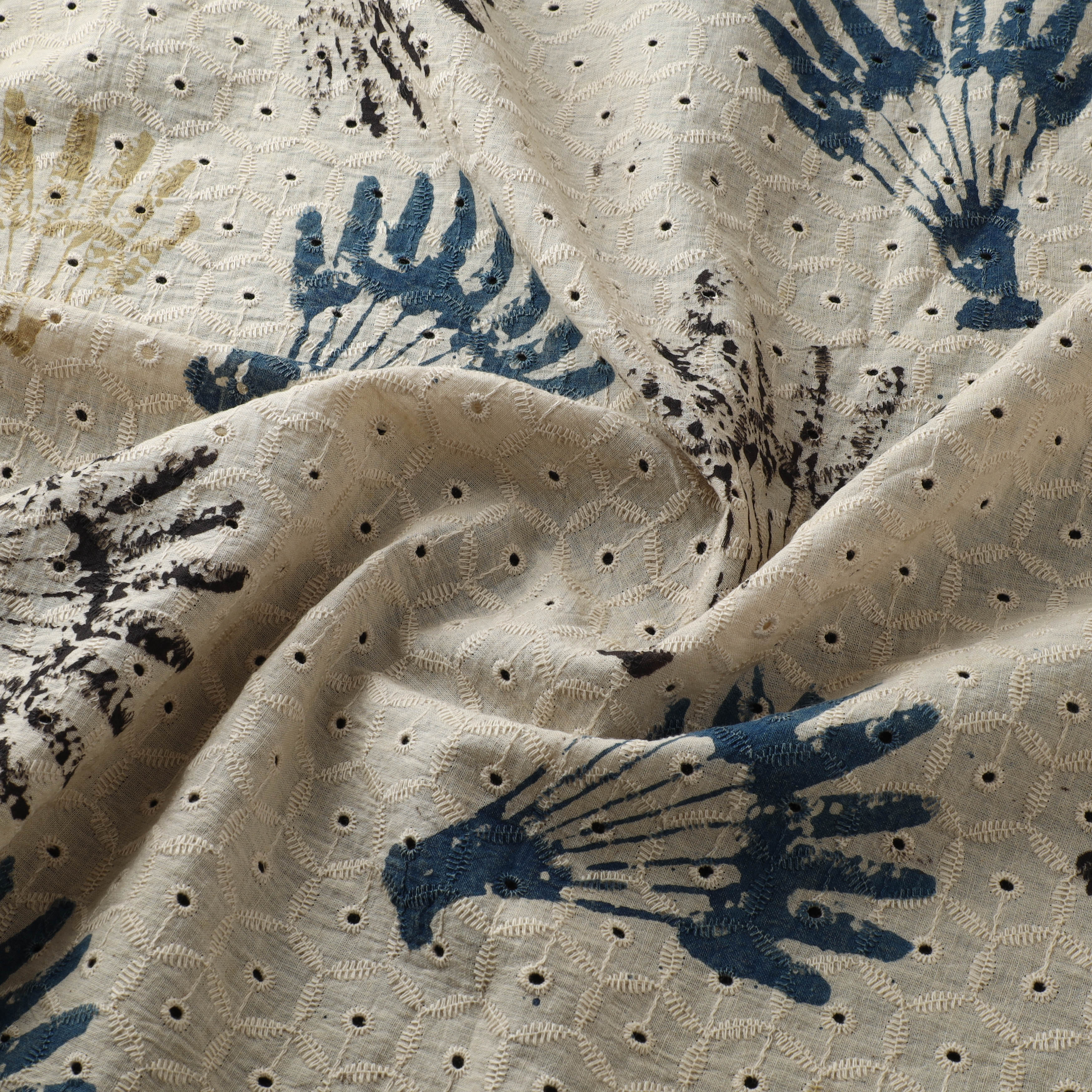 Hakoba Hand Block Ajrakh Print Natural Dyed Cotton Fabric 37 - Image 3