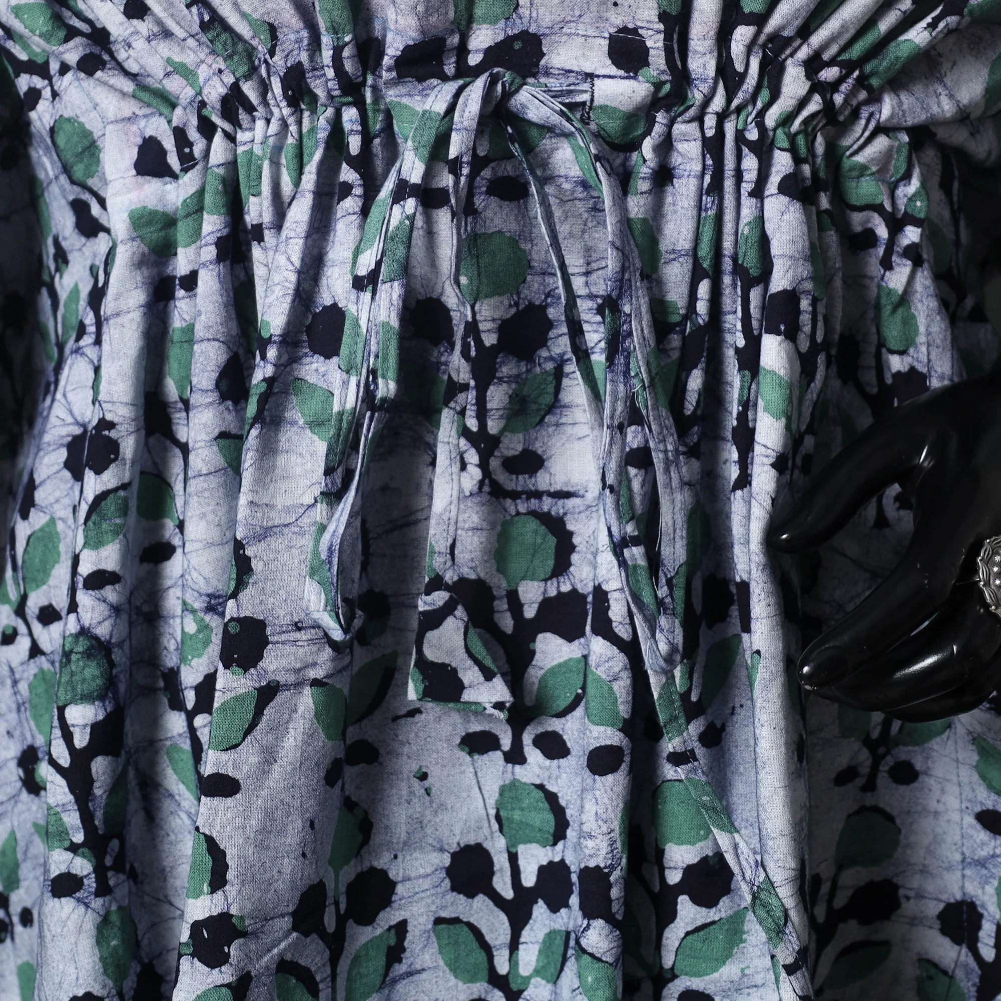 Hand Block Batik Print Cotton Kaftan (Short) 35 - Image 3