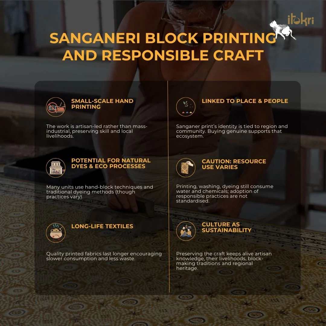 Black - Hand Block Print Cotton Sanganeri 3pc Unstitched Dress Material 54 - Image 7
