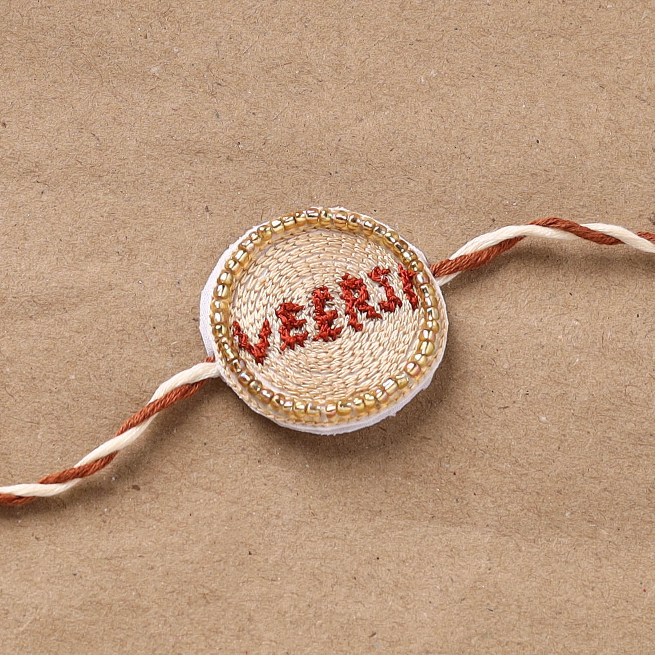 Veer Ji - Hand Embroidered Thread Work Rakhi 16 - Image 2