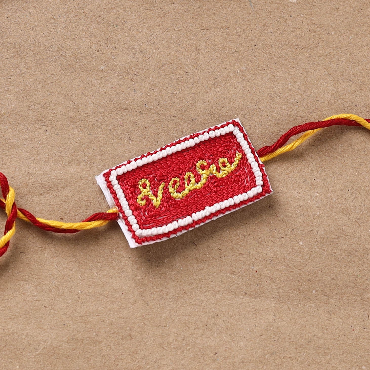 Veere - Hand Embroidered Thread Work Rakhi 22 - Image 2