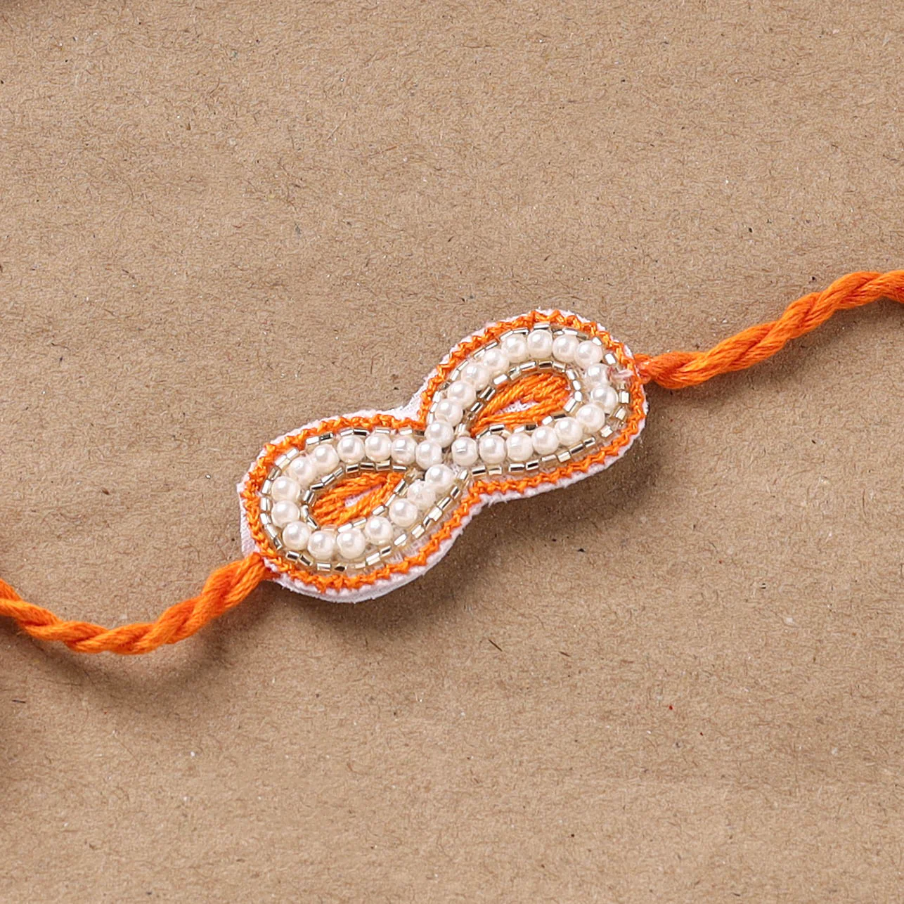 Infinity -  Hand Embroidered Thread Work Rakhi 26 - Image 2