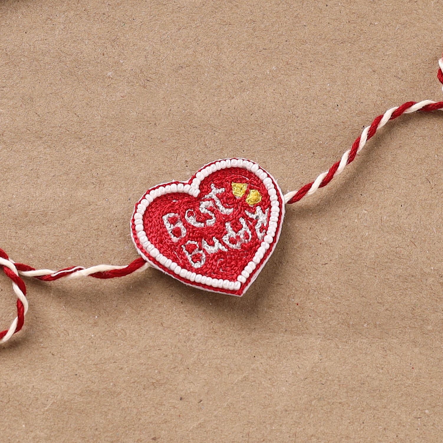 Best Buddy - Hand Embroidered Thread Work Rakhi 27 - Image 2