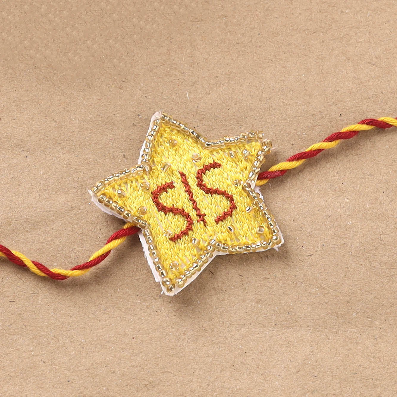Sis - Hand Embroidered Thread Work Rakhi 28 - Image 2