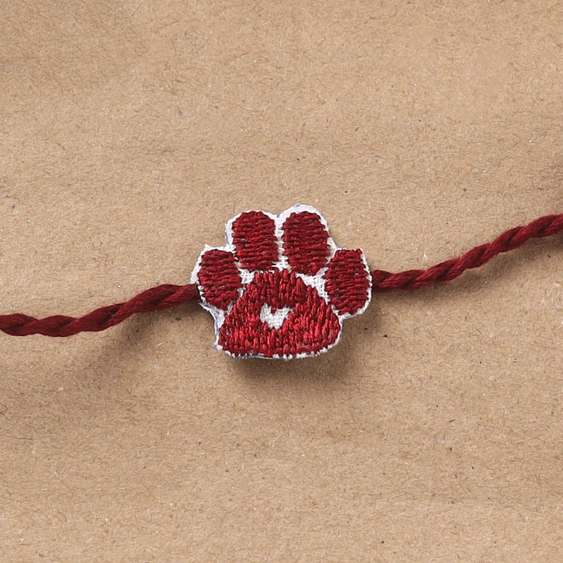 Paw - Hand Embroidered Thread Work Rakhi 31 - Image 2