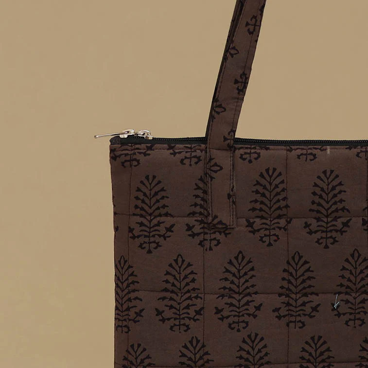 Handcrafted Cotton Quilted Handbag 04 - Image 3