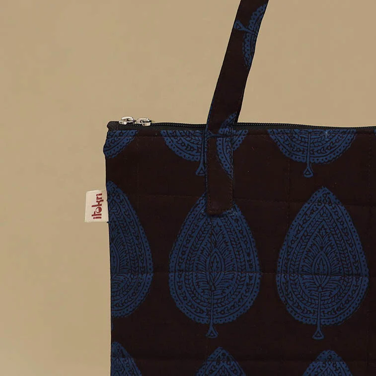 Handcrafted Cotton Quilted Handbag 07 - Image 3