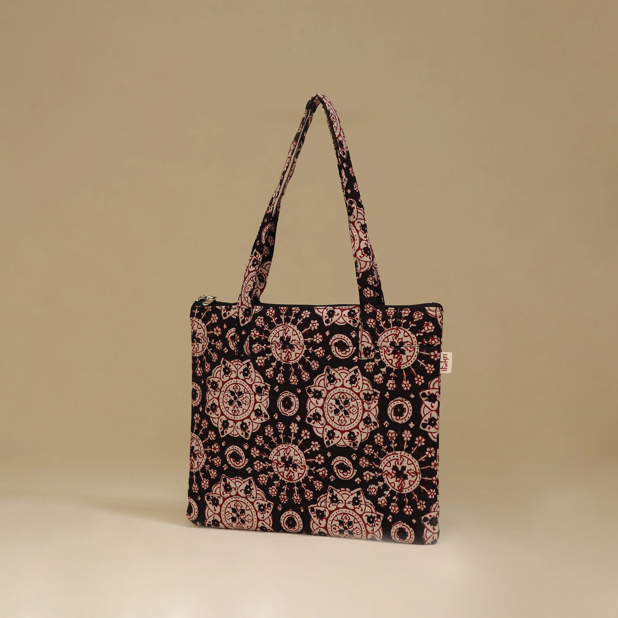 Handcrafted Cotton Quilted Handbag 09 - Image 2
