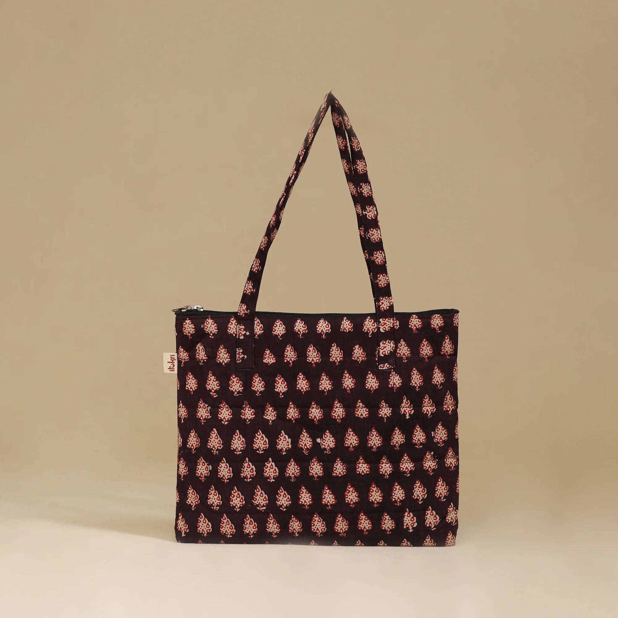 Handcrafted Cotton Quilted Handbag 10