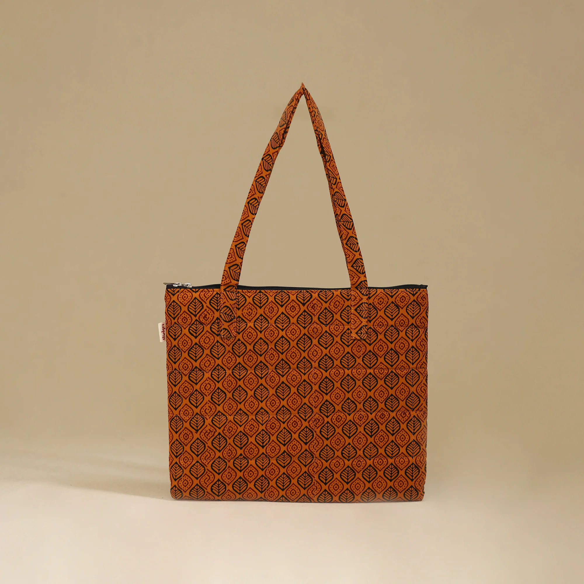 Handcrafted Cotton Quilted Handbag 11