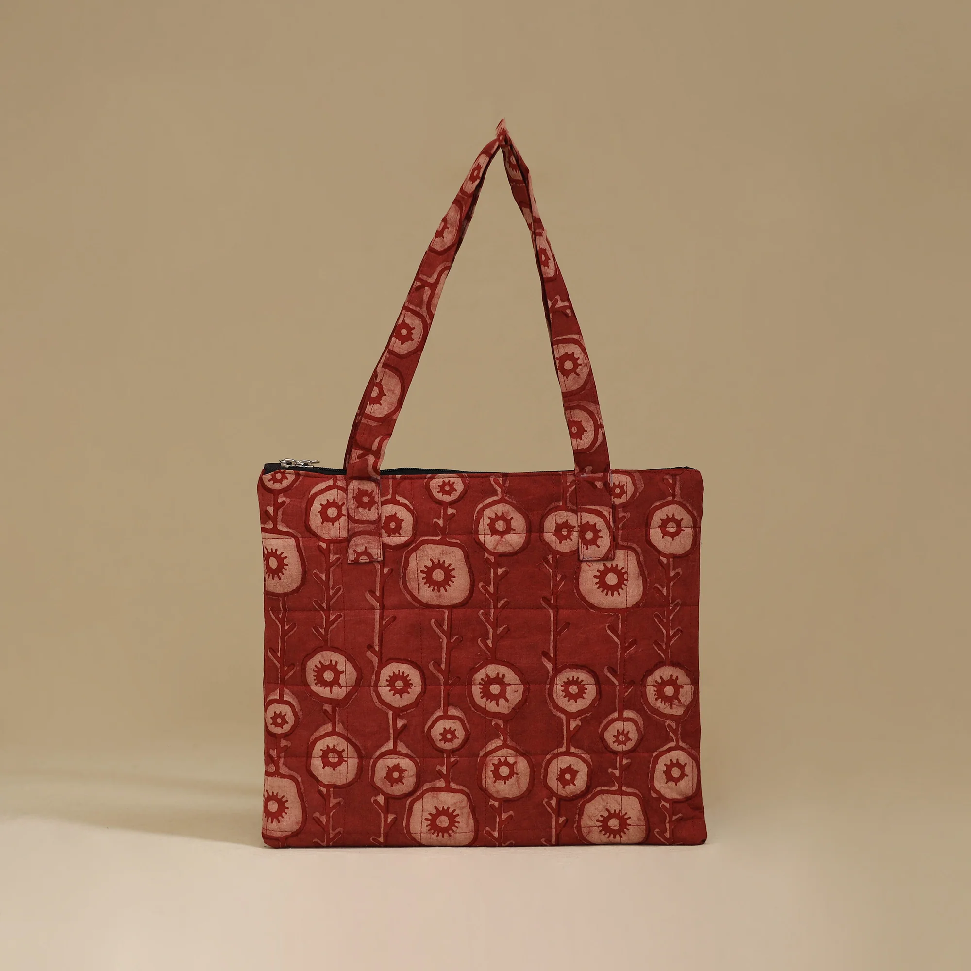 Handcrafted Cotton Quilted Handbag 11