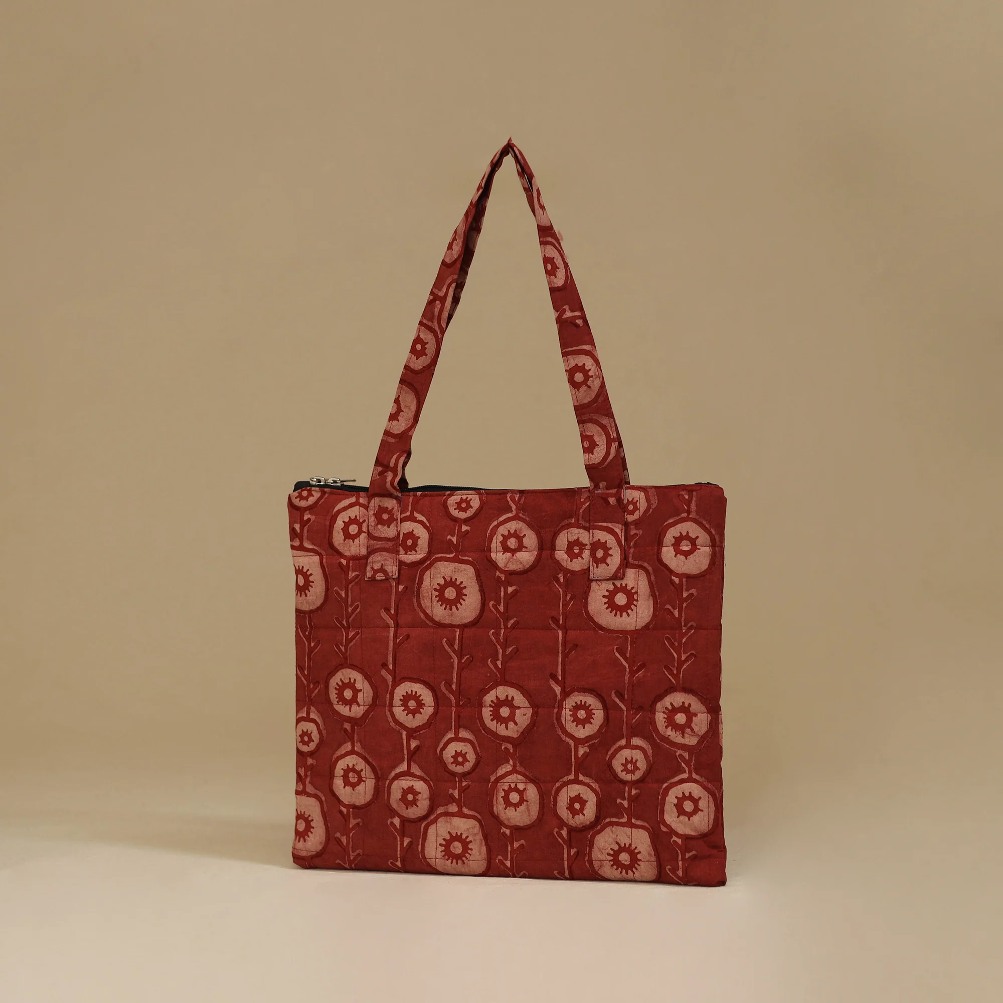 Handcrafted Cotton Quilted Handbag 11 - Image 2