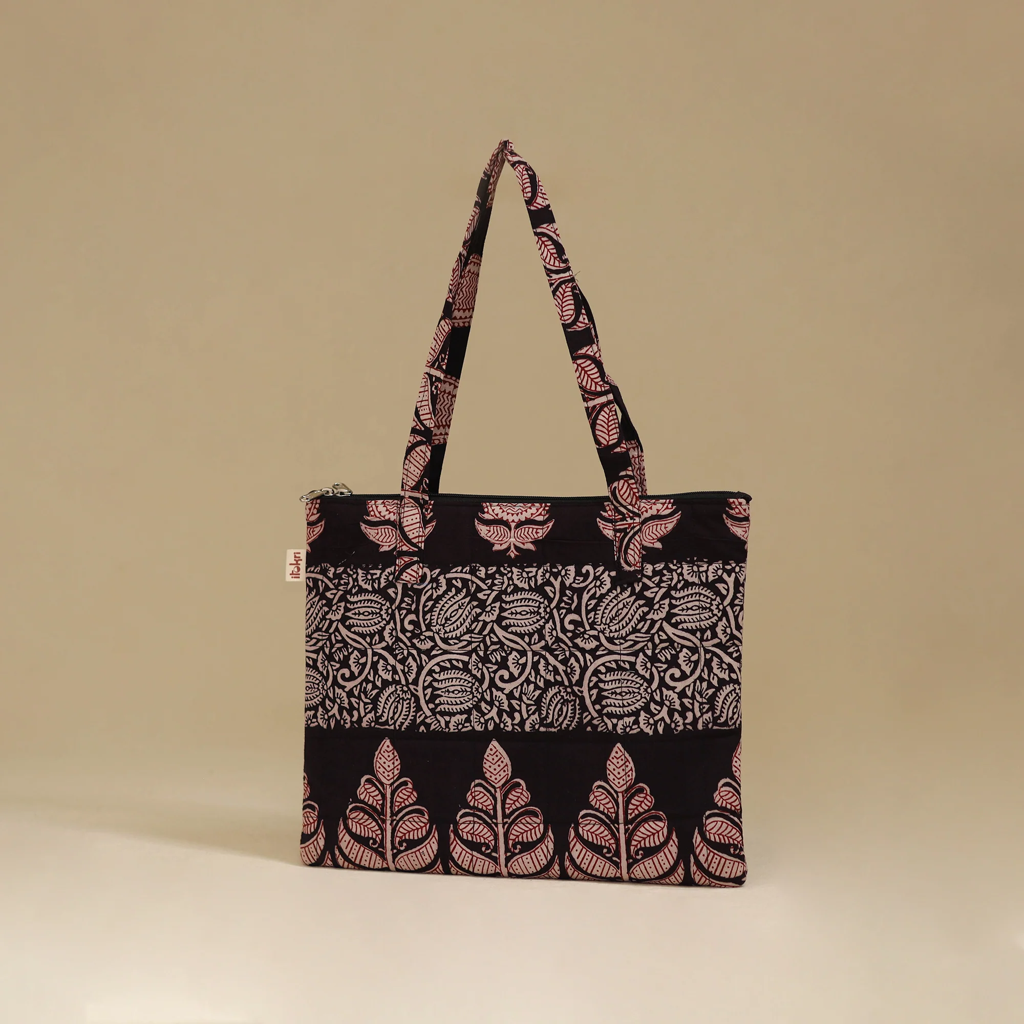 Handcrafted Cotton Quilted Handbag 12 - Image 2