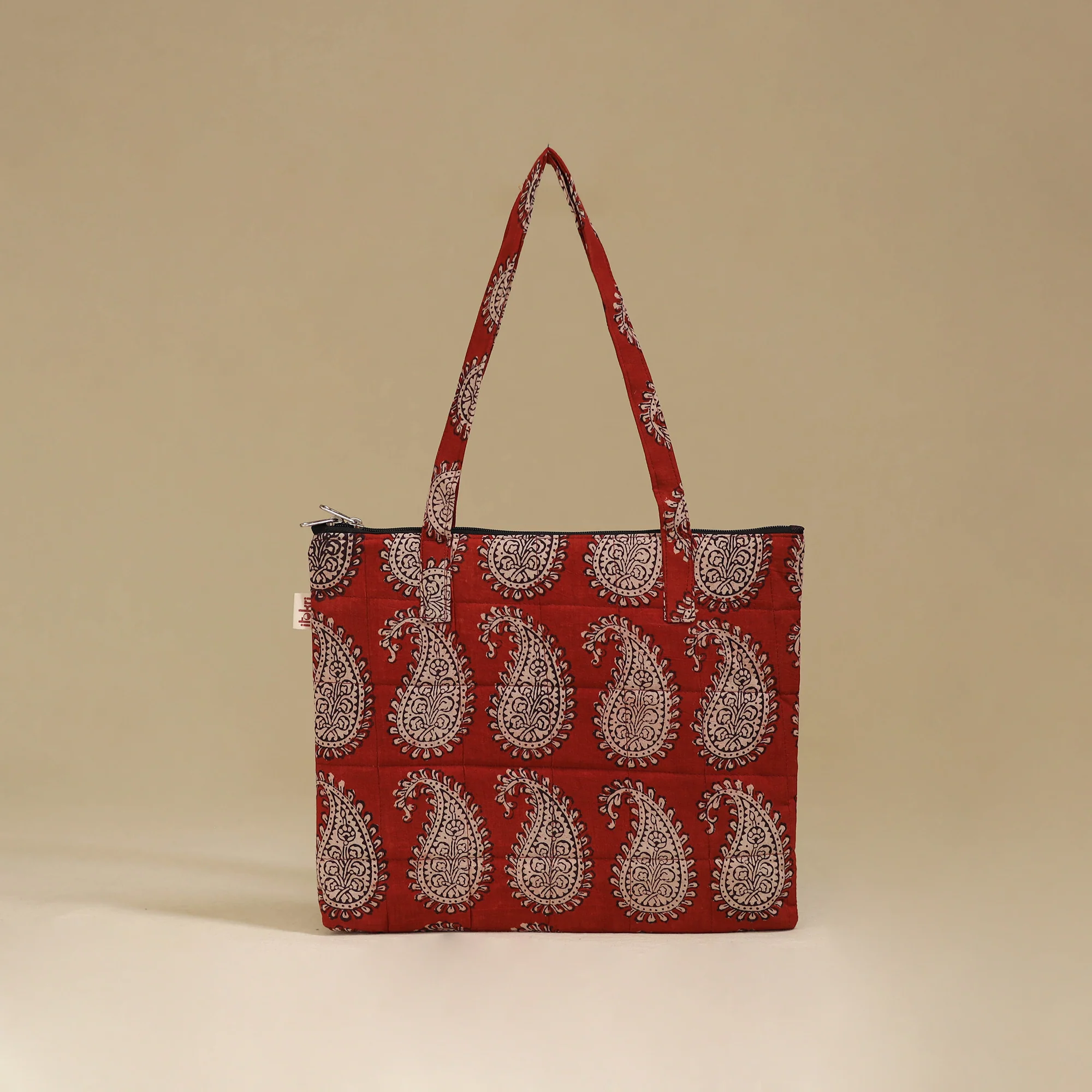 Handcrafted Cotton Quilted Handbag 13
