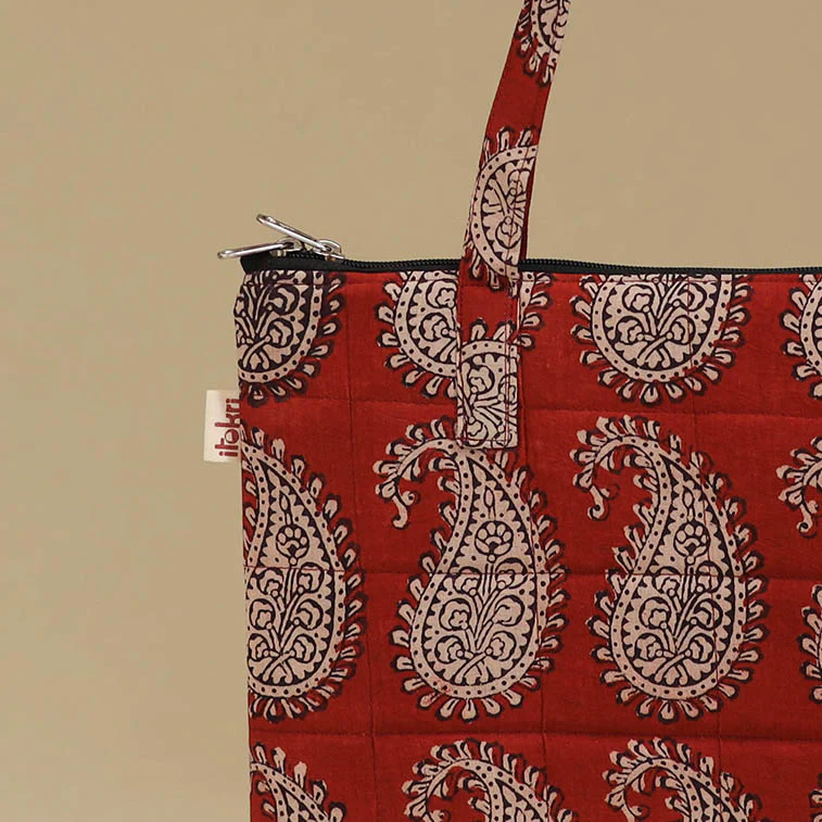 Handcrafted Cotton Quilted Handbag 13 - Image 3