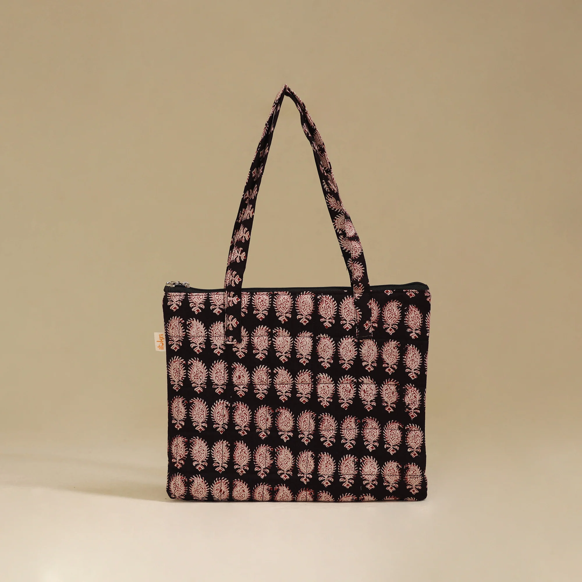 Handcrafted Cotton Quilted Handbag 14