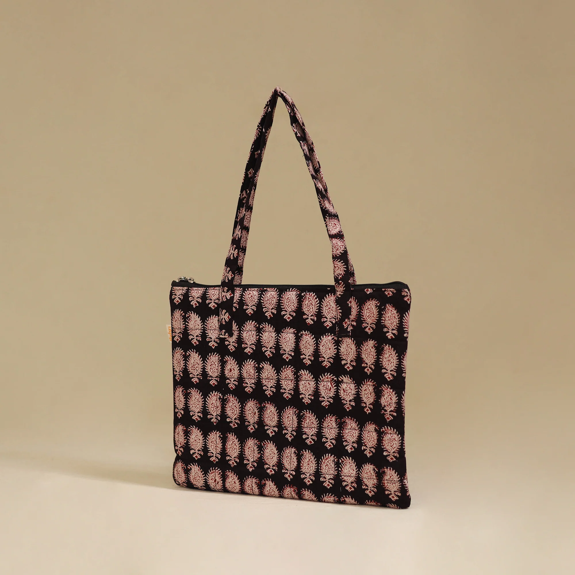 Handcrafted Cotton Quilted Handbag 14 - Image 2