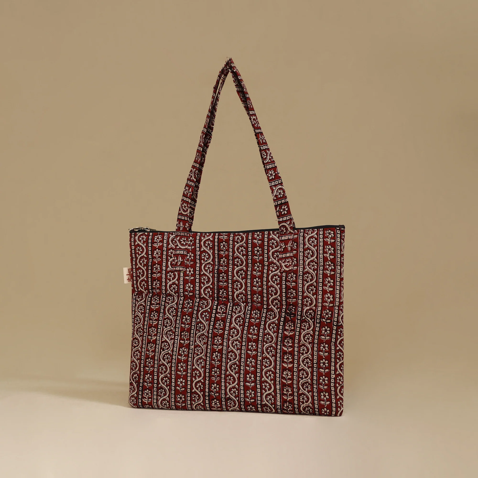 Handcrafted Cotton Quilted Handbag 14 - Image 2