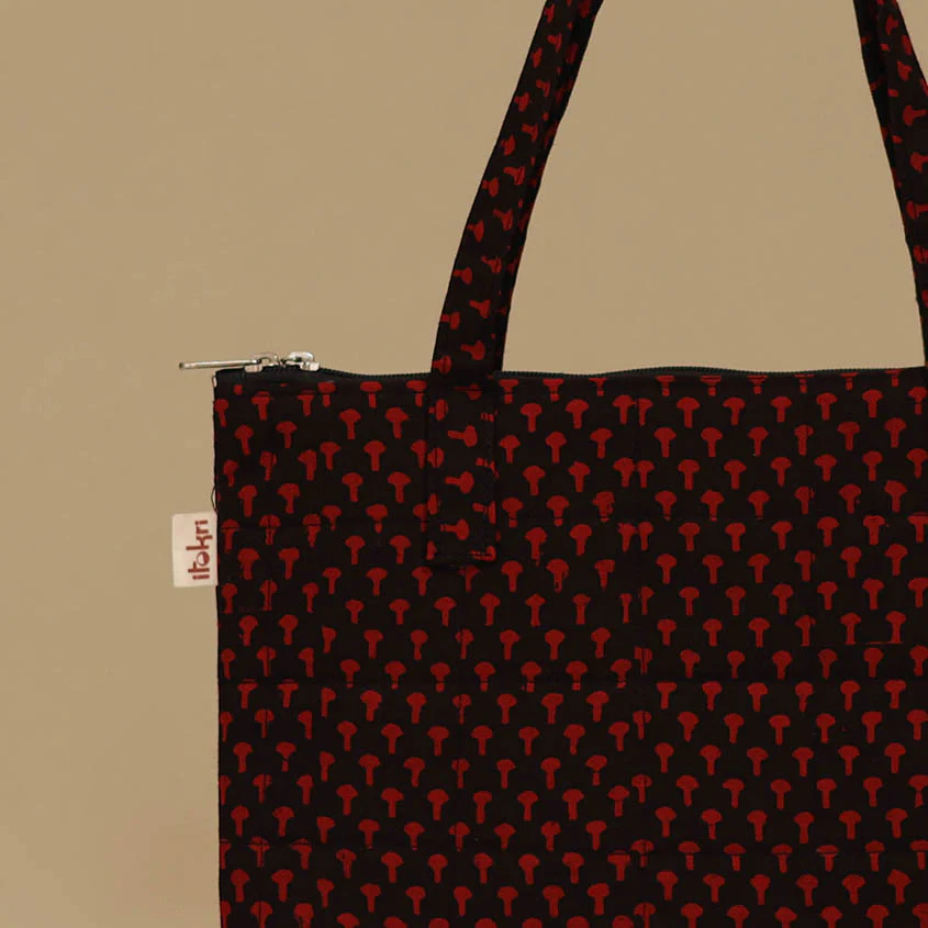 Handcrafted Cotton Quilted Handbag 15 - Image 3