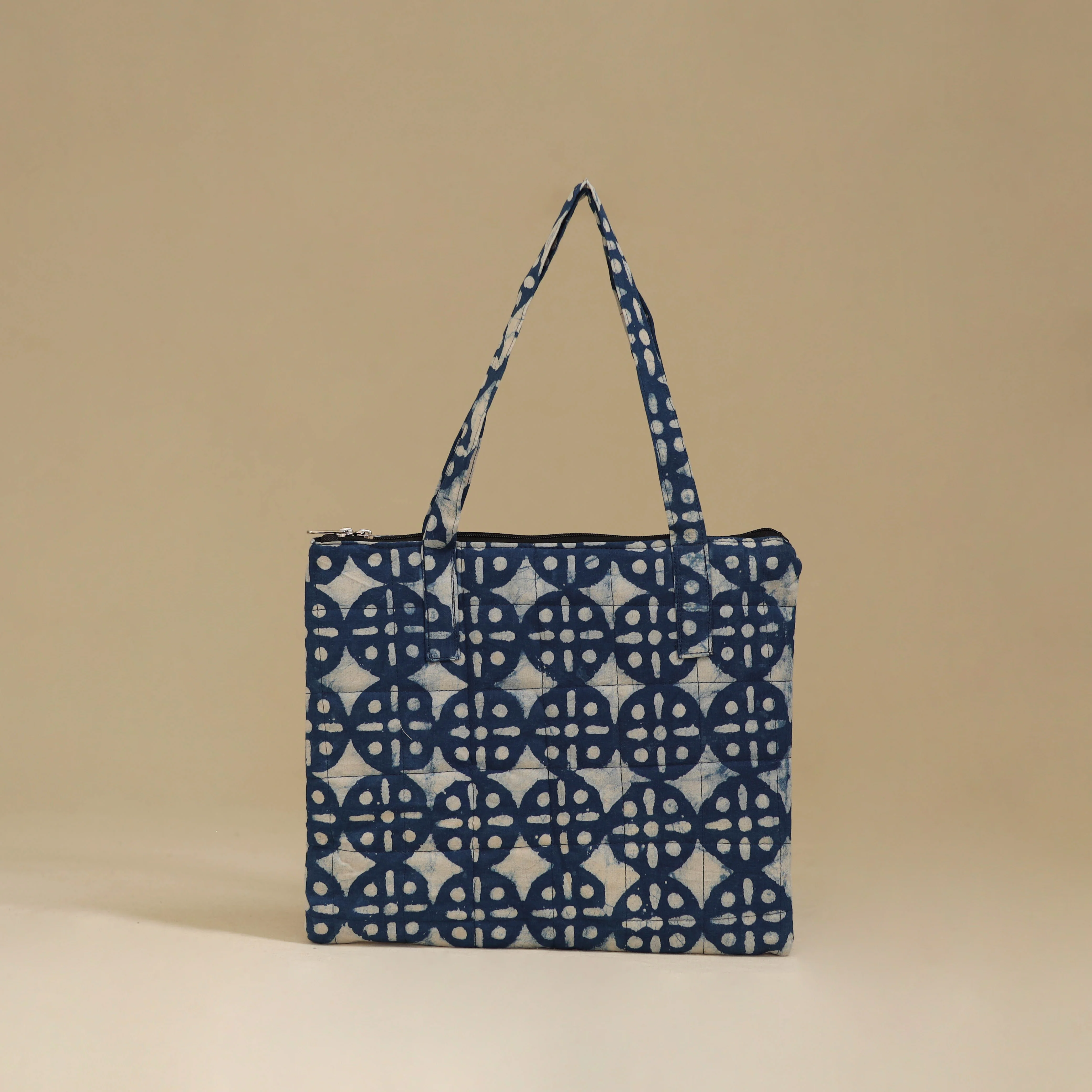 Handcrafted Cotton Quilted Handbag 17